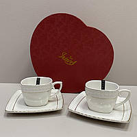 Набор чайный фарфоровый 4 предмета 240 мл в подарочной упаковке Снежная Королева Interos 507009-4