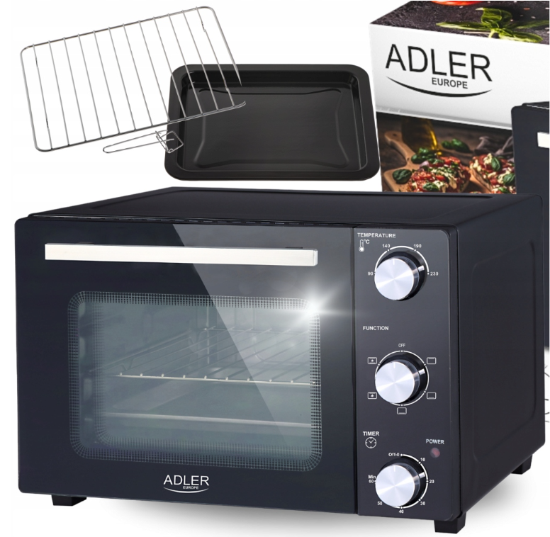 Електрична піч, духовка Adler AD 6024 (22 л, 1300 Вт, Польща)