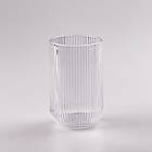 Склянка для напоїв фігурна прозора ребриста з товстого скла набір 6 шт, фото 2