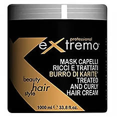 Маска для кучерявого волосся та хімічної завивки  Extremo Treated and Curly з каріте, 1000 мл (EX409)