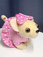 М'яка іграшка Yi Wu Jiayu "собачка" Буся з бантиком" музична m14756, фото 2