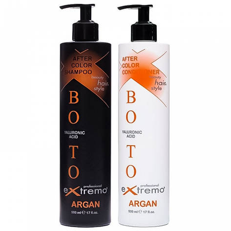 Набір Extremo Botox After Color Argan шампунь та кондиціонер для фарбованого волосся з аргановою олією 500+500 мл (67003), фото 1