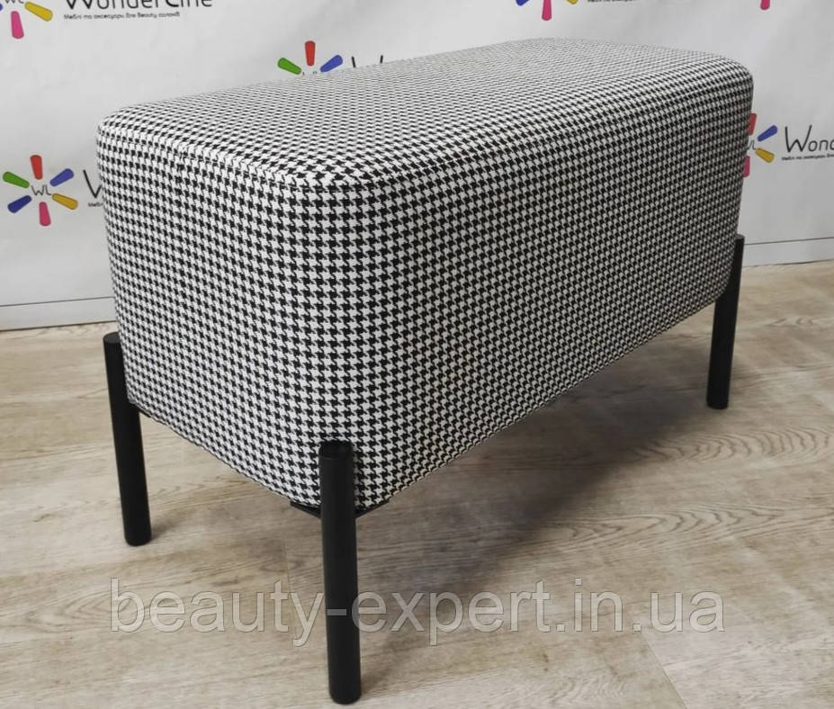 Банкетка 65*35*h45 BR NEW пуф для зони очікування на металевих ніжках, фото 1