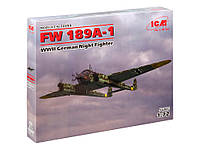 Сборная модель Германский ночной истребитель Fw 189A-1 ( ICM 72293) 1:72