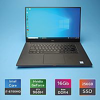 Ноутбук Dell XPS 15 9550 (i7-6700HQ/RAM 16GB DDR4/SSD 256GB/GTX 960M) Б/В (7214)