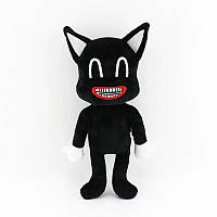 Плюшевый Мультяшный кот черного цвета 30 см, Детская мягкая игрушка Мультяшный кот SCP, Игрушка Cartoon cat