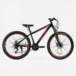Велосипед Спортивний Corso 27.5`` дюймів «TORNADO» TR-27029 (1) рама сталева 15.5’’, перемикачі Shimano, 21 швидкість, зібран на