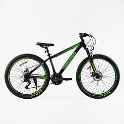 Велосипед Спортивний Corso 27.5`` дюймів «TORNADO» TR-27257 (1) рама сталева 15.5’’, перемикачі Shimano, 21 швидкість, зібран на
