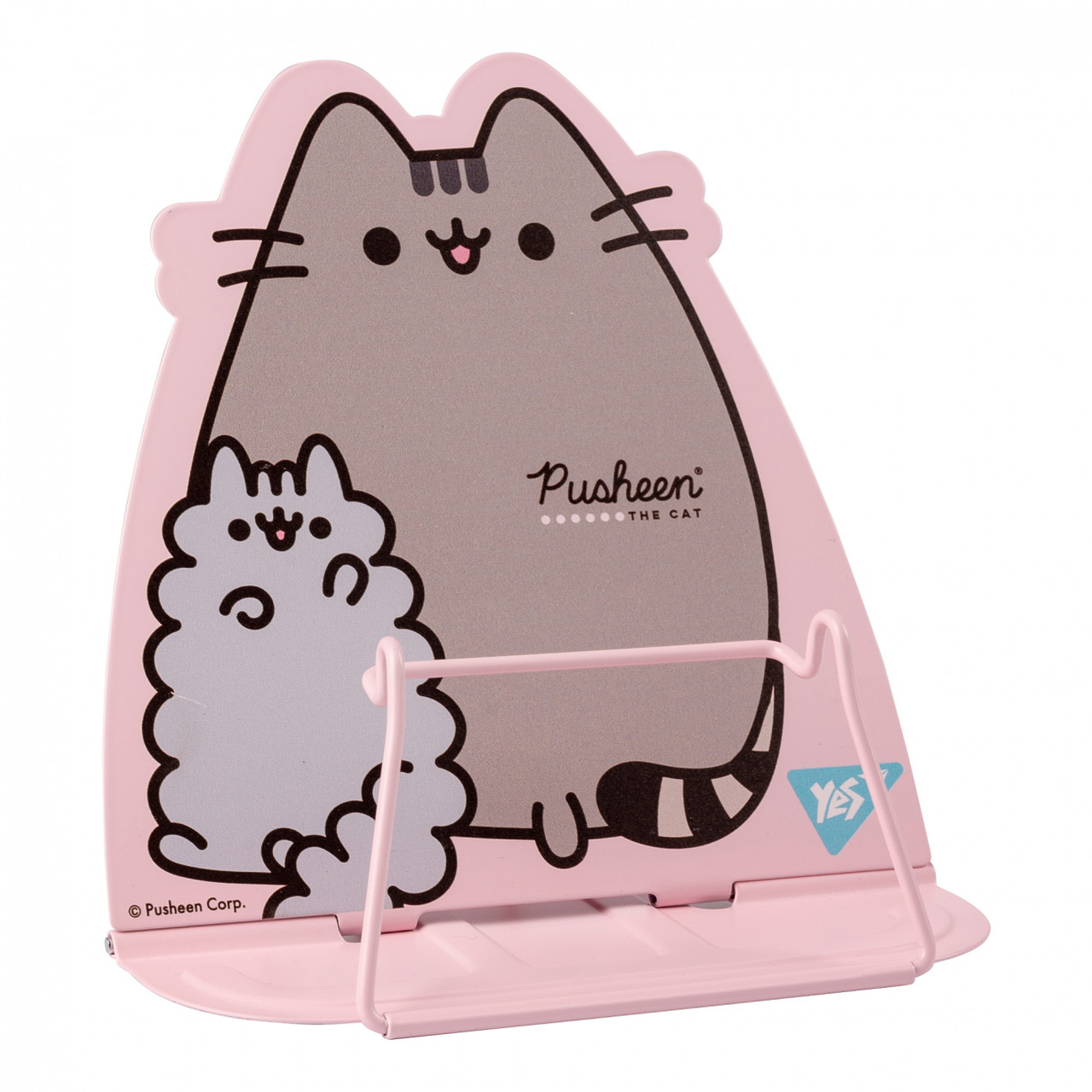 Підставка для книг фігурна Yes Pusheen металева 165x170x160 мм, рожева (470515), фото 1
