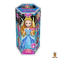 Детский набор для творчества "princess doll", игрушка, голубое платье, от 3 лет, Danko Toys CLPD-02-01U