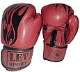 Рукавички бокс Lev Sport CLASS стрейч червоний, фото 2