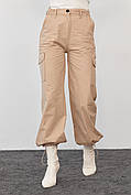 Жіночі штани карго в стилі кежуал — світло-коричневий колір, M (є розміри)