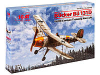 Сборная модель Германский учебный самолет Bucker Bu 131D, 2МВ (ICM 32030) 1:32