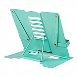 Підставка для книг з додатковими фіксаторами Yes Pusheen металева 170x210x190 мм, бірюзова (470517), фото 2