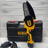 Электрическая цепная минипила, веткорез DeWalt 12V 800W с 2-мя аккумуляторами F-288