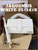 Женская сумка Jaquemus White 25х14х8 Женская сумка jacquemus белого цвета женская сумка Жакмюс белого цвета