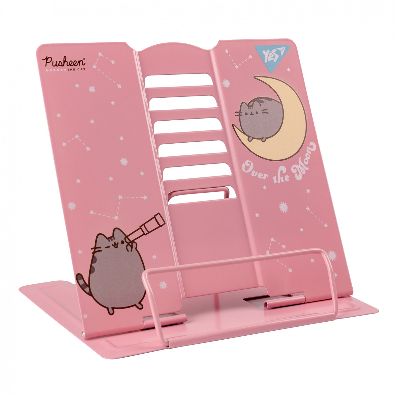 Підставка для книг Yes Pusheen металева 170x210x190 мм, рожева (470510), фото 1