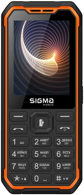 Телефон кнопочний з потужним акумулятором Sigma mobile X-style 310 Force чорно-оранжевий