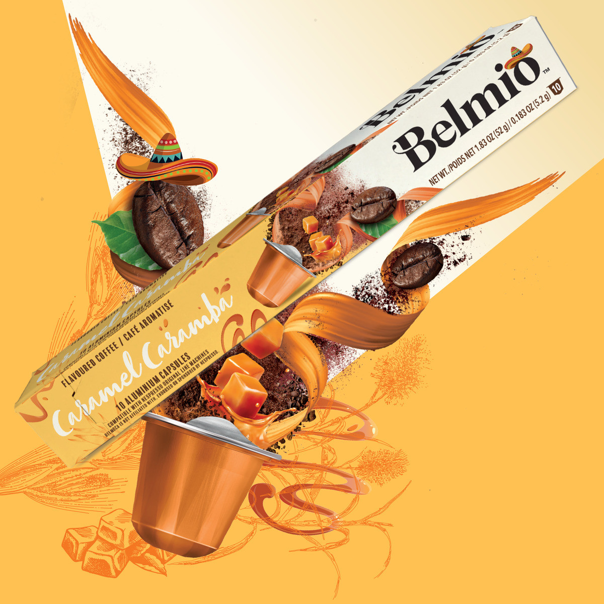 Кава в капсулах Nespresso Belmio Caramel Caramba 10 капсул