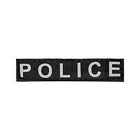 Сменная надпись "Dog Extreme" "POLICE" малая для шлеи "POLICE" 1-2 размера черный
