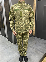 Военная форма ВСУ пиксель Wolftrap мужская на молнии, китель + штаны, воротник стойка, размер M Не медли