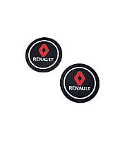 Килимки в підстаканник антиковзаючі з логотипом Renault 7 см 2 шт