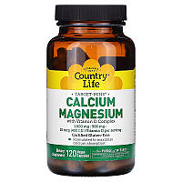Витамины и минералы Country Life Calcium Magnesium with Vitamin D, 120 вегакапсул CN13276 PS