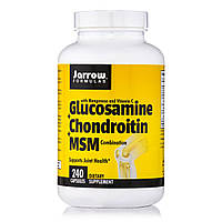 Препарат для суставов и связок Jarrow Formulas Glucosamine + Chondroitin + MSM, 240 капсул CN8247 PS