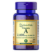 Витамины и минералы Puritan's Pride Vitamin A 8000 IU (2400 mcg), 100 капсул CN13330 PS