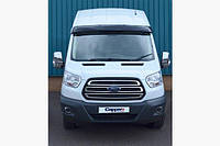 Козырек на лобовое стекло Ford Transit 2014- (черный глянец, 5мм) cpf007