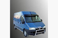 Козырек на лобовое стекло Fiat Ducato 1995-2006 (черный глянец, 5мм) cpf001