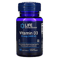 Витамины и минералы Life Extension Vitamin D3 1000 IU, 90 капсул CN10873 PS