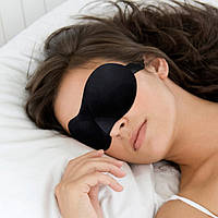 Черные очки для сна (размер универсальный), полиэстер