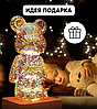 Світлодіодний Ведмідь 3D Феєрверк Нічник Різнобарвний Bearbrick, фото 6