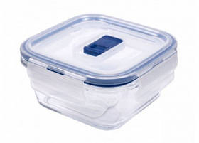 Харчовий контейнер квадратний синій з кришкою Luminarc PureBox 1220мл P3552