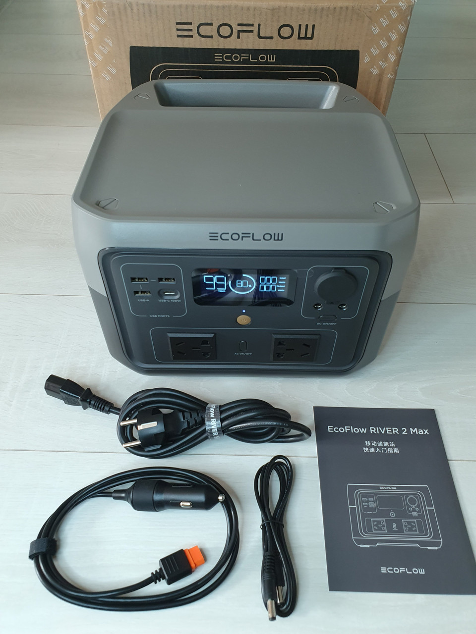 EcoFlow RIVER 2 Max (512 Вт·час) зарядная станция для дома 500Вт Portable Power Station - фото 2 - id-p2151267796