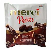 Шоколадные конфеты черный шоколад Merci Petits Dunkle Vollmilch 125г.