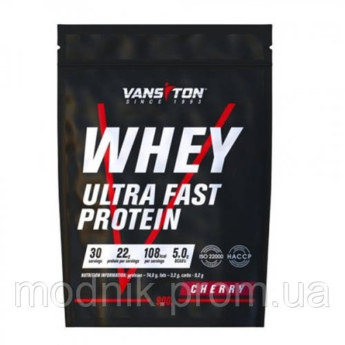 Протеин Vansiton Whey Ultra Fast Protein 900 g  30 servings  Cherry MD, код: 7966121