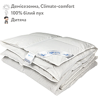 Демисезонное одеяло со 100% белым гусиным пухом детское IGLEN Climate-comfort 110х140 (110140110W)