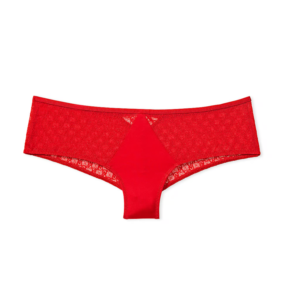 Трусики  Icon by Victoria's Secret Lace Cheeky  Panty Purple Shock Size	M