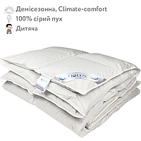 Демисезонное одеяло со 100% серым гусиным пухом детское IGLEN Climate-comfort 110х140 (110140110G)