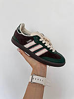 Женские кроссовки ADIDAS SAMBA x NOTITLE GREEN/BROWN premium кеды адидас самба кожа замша