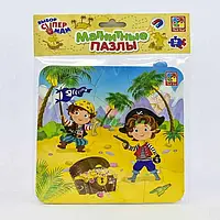 Магнитные пазлы для детей "Пираты" Vladi Toys. Развивает моторику. Яркие цвета. VT 3204-09 (рус) (60)