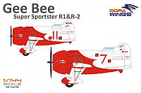 Сборная модель Gee Bee Super Sportster R1&R-2 (2 модели в коробке) (Dora Wings 14402) 1:144
