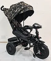 Трехколесный велосипед Best Trike Perfetto поворотное сиденье,USB, Bluetooth, надувные колеса, фара, корзина