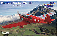 Сборная модель самолета Percival Proctor MK.III (гражданская служба) (Dora Wings 72017) 1:72