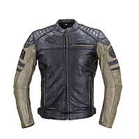 Чоловіча шкіряна мото куртка W-TEC Kostec - чорний/4XL лучшая цена с быстрой доставкой по Украине