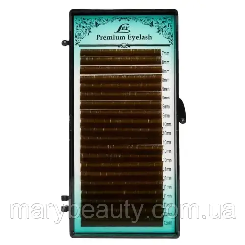 Вії LEX С 0.07 13mm Dark Chocolate, фото 1