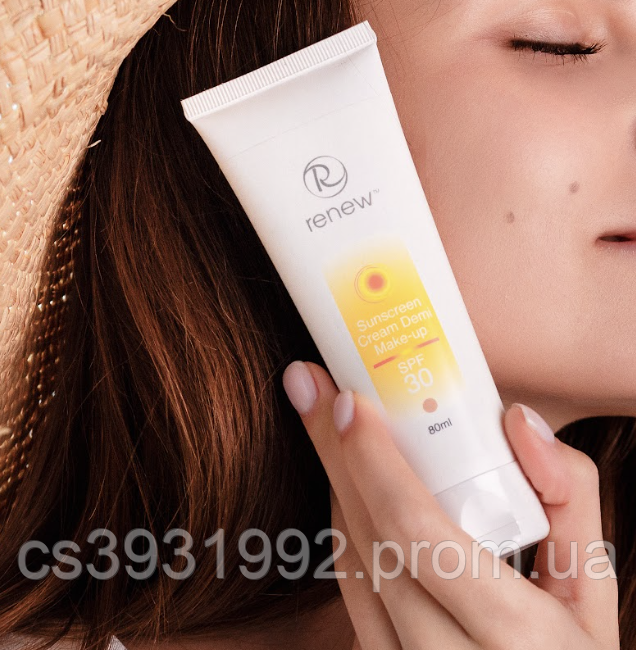 Cонцезахисний тональний крем-антиоксидант spf-30 renew RENEW Sunscreen Cream SPF-30 Demi Make up