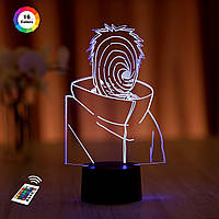 Ночник-светильник 3D "Обито Учиха 2" 26х13 см 3DTOYSLAMP  (2000002623946)